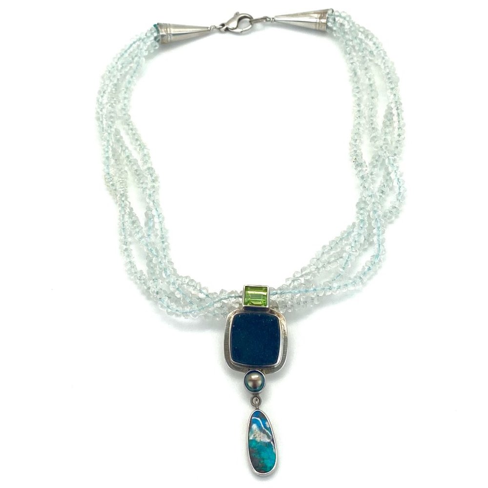 Echo of the Dreamer Druzy and Opal Necklace